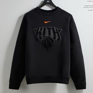 🏀🏀🏀 Kith & Nike for New York Knicks Fleece Crewneck Size S NWT 🏀🏀🏀